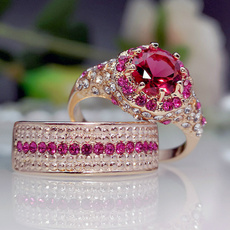 Beautiful, Antique, Engagement Wedding Ring Set, art