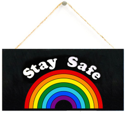 rainbow, decortaion, rainbowhangingsign, Home & Living