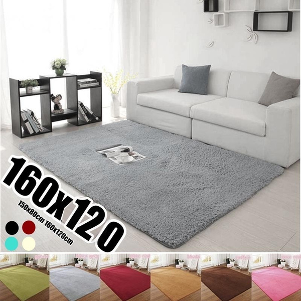 160x120cm Soft Antiskid Carpet Floor Area Mat Shaggy Rug Living Room
