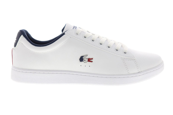 Lacoste Carnaby Evo Tri1 SMA Mens White Leather Lifestyle Sneakers