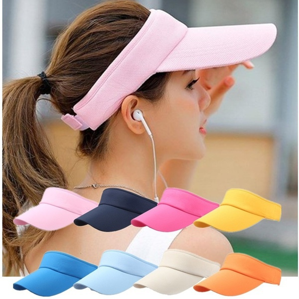 Adjustable Unisex Men Women Plain Sun Visor Sport Golf Tennis