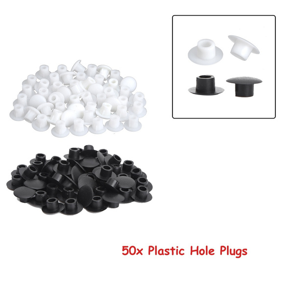Pack of 50 Plastic Hole Plug Button Top for Cabinet Cupboard Shelf | Wish