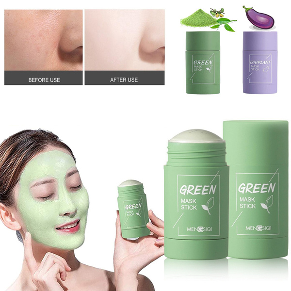 Green Tea/Eggplant Mask,Blackhead Peel Off Mask Deep Cleansing