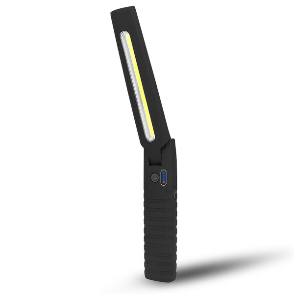 Rechargeable COB LED Slim Work Light Lamp Flashlight Inspect Folding Torch 