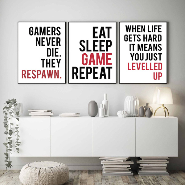 Video Game Quote Print When Life Gets Hard It Means You Have 