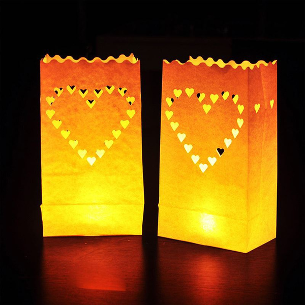 30 Luminary Paper Candle Tea Light Lantern Bags Wedding Garden Party Decorations 