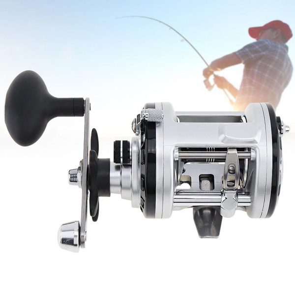 200 Series Drum Fishing Reel 12+1 Ball Bearing 5.5:1 Right Hand Trolling  Wheel Casting Sea