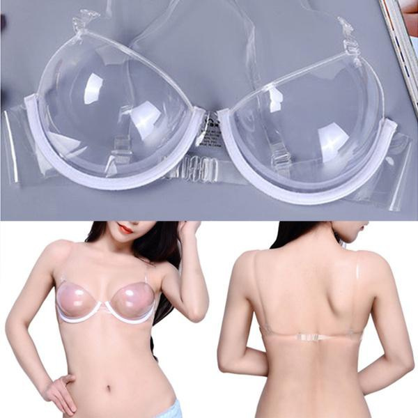 Hot Sale Clear Invisible Bra Straps Bra Invisible Convertible Adjustable  Plastic Transparent Bra Backless Underwire Underwear