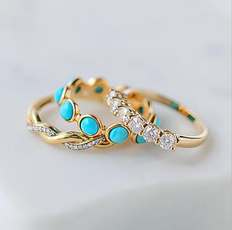 Fashion Jewelry, Turquoise, crystal ring, emeraldring