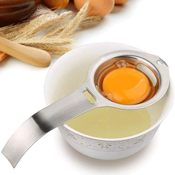 Egg Separator Stainless Steel Egg Yolk Separator with Long Handle