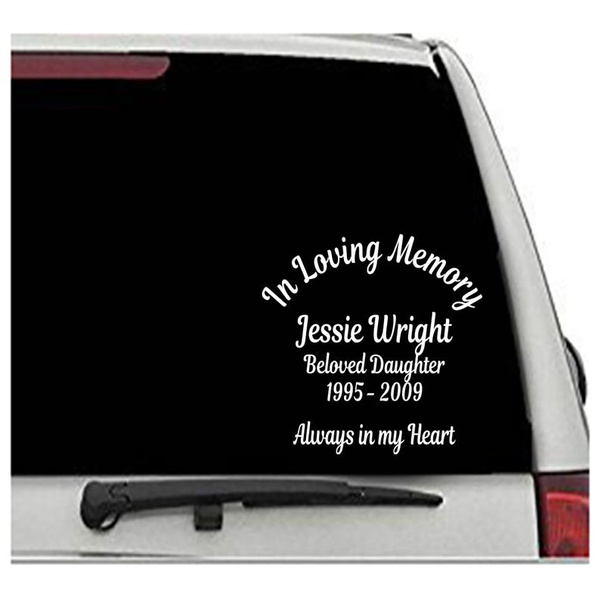 Personalized Memorial Decal Auto Decal In Memory of In loving