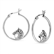 horse, Hoop Earring, Jewelry, Handmade Jewelry