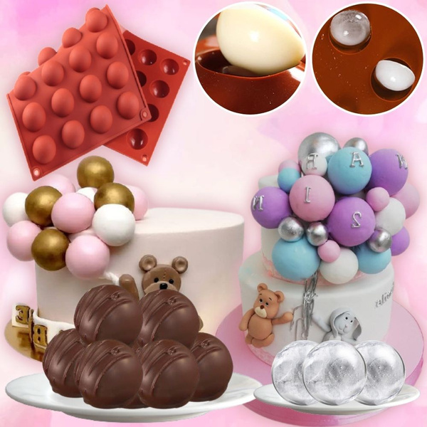 Chocolate Sphere Molds, Silicone Baking Mold, Round Ball Circle Silicon  Cooking Molds for Small Cake Bomb, Jell-O, Jelly, Candy Shapes, Half Dome