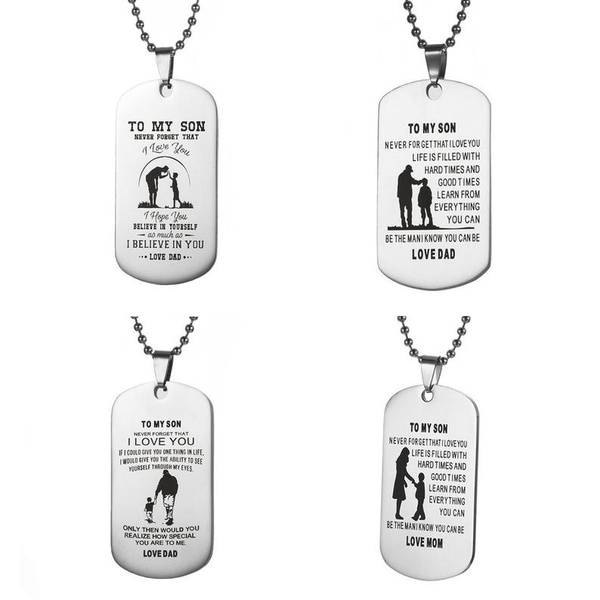 From Mom & Dad to Son - Be Blessed - Graphic Medallion Necklace – LOVE &  LINEN