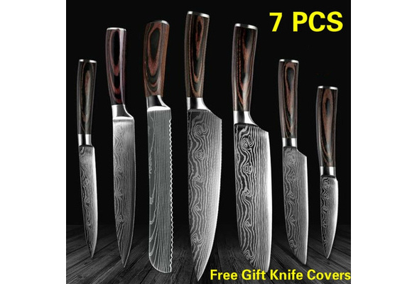 Buy Wholesale China 7cr17mov Stainless Steel Custom Logo Cheap Fruit And  Vegetable Carving 9pcs Kitchen Chef Knife Set & Kitchen Knife Set at USD  37.07