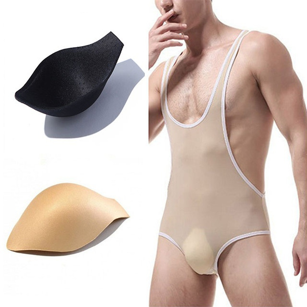 Enlarge Penis Pouch Pad Bulge Enhancer Cup Pads Sponge For Men 1Pc  Breathable Hole