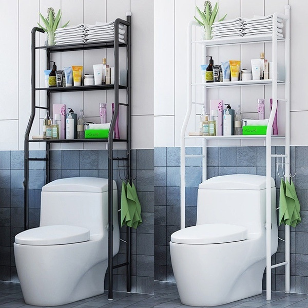 3 Shelf Over The Toilet Bathroom Space Saver Metal Towel Storage