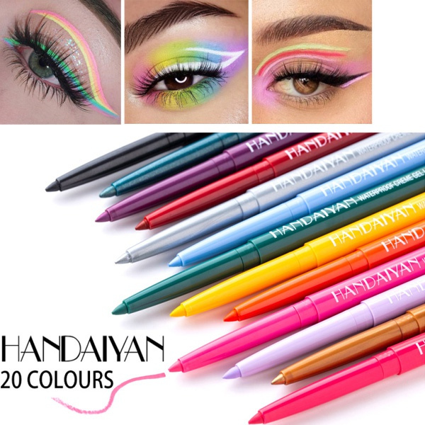20 Colors HANDAIYAN Coloured Eyeliners,Matte Liquid Eyeliner, Long