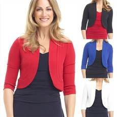 shrugtop, cardigan, rounded, stretch