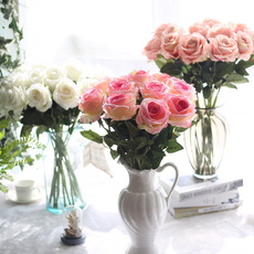 Home Decor, Bouquet, rosebouquetwhite, fakerosebouquet