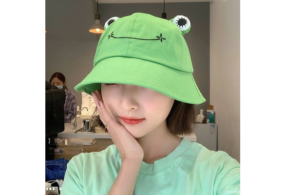 Women Girls Fashion Hats Frog Bucket Hat Fishing Cap Cartoon Vacation