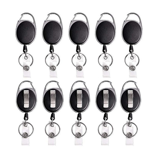 10/5/1 Pcs ID Card Key Chain Retractable Pull Badge Reel Recoil Belt Key  Ring Chain Clips Name Tag Card Badge Holder Reels /Gift Arrow
