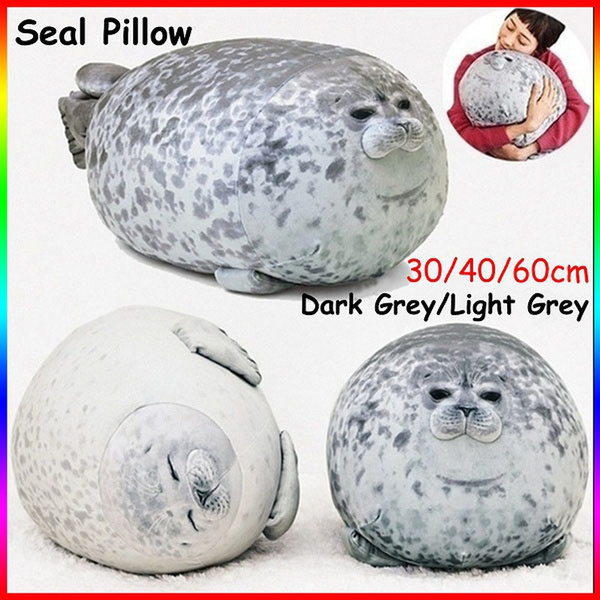 40/60cm Chubby Blob Seal Plush Pillow Animal Toy Cute Ocean Animal Stuffed Doll 