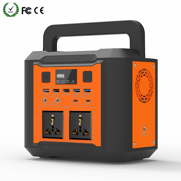 296Wh Tragbarer Power Station Energiespeicher Notstrom DC/AC/USB-C Camping 