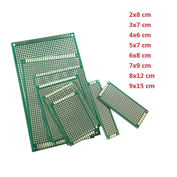 5-Piece 4x6cm Double-Sided Prototype PCB Boards - Universal Breadboard For DIY Electronics