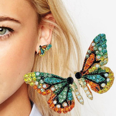 butterfly, Silver Jewelry, Hoop Earring, Jewelry