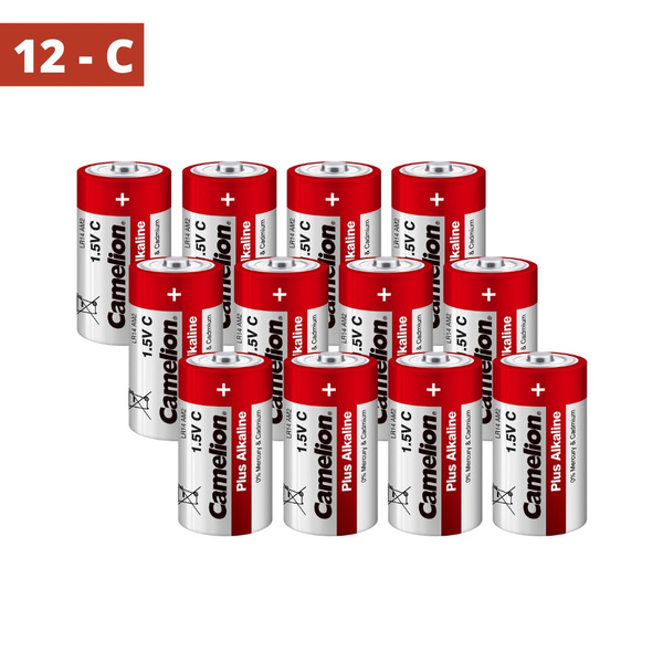 12 Pack C Cell LR14 1.5V Alkaline Batteries
