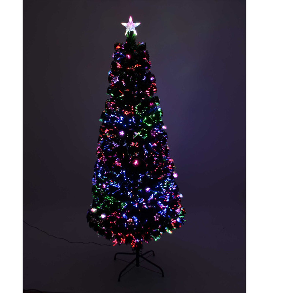 2ft Pre Lit Fibre Optic Christmas Tree PreLit Stars And Baubles ...