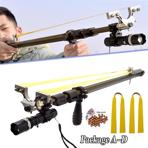 Powerful Fishing Long Rod Slingshot Outdoor Shooting Slingshot with Fishing  Reel