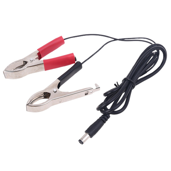 Alligator Crocodile Clips With 5.5x2.1mm DC Plug - Male & Female Connector Power Cable Wire - Unbranded