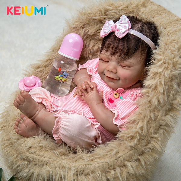 50cm Lifelike Reborn Baby Doll Cotton Stuffed Cloth Body Baby Doll Toys For 2 Years Old Girl