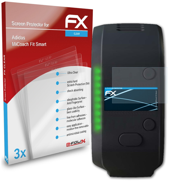 ellos perdón con las manos en la masa atFoliX 3x Screen Protector compatible with Adidas MiCoach Fit Smart clear  Protector Film | Wish