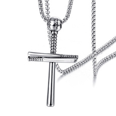 Chain Necklace, Fashion, Baseball, Cross necklace