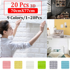 imitationbrickwallpaper, livingroombedroomwallpaper, art, Home Decor