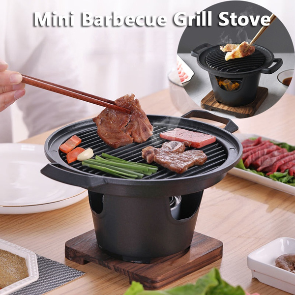 Mini Grill Barbecue Stove Home Smokeless Barbecue Grill Outdoor Barbecue  Plate Roasting Meat Tools