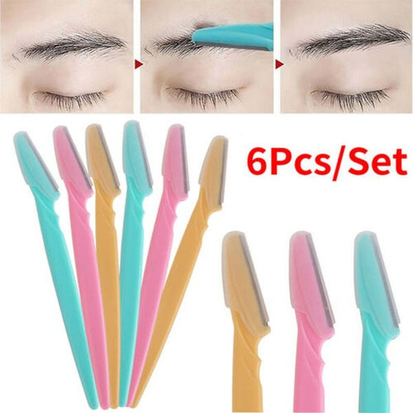 6Pcs/Set Professional Trimmer Safe Blade Shaping Knife Eyebrow Blades ...