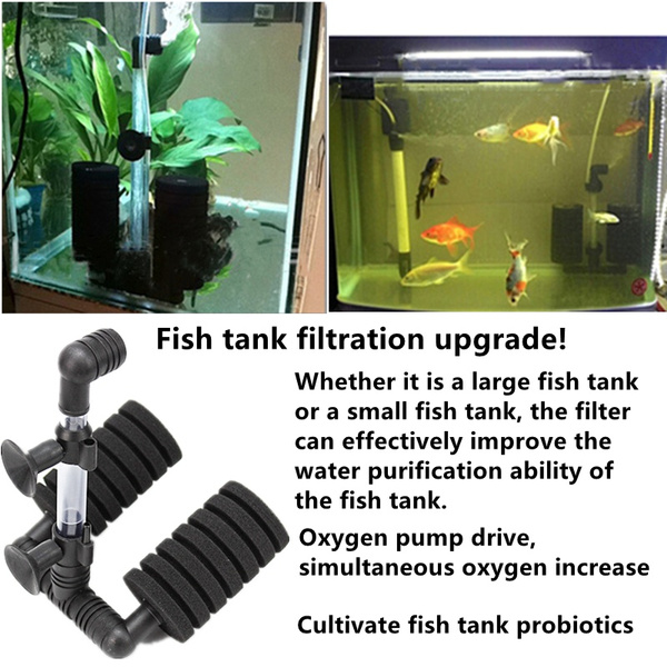 Image showcasing Aquarium Mini Pneumatic Filter Filtration Upgrade Cultivating ...