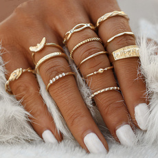 Charm Jewelry, wedding ring, gold, Vintage