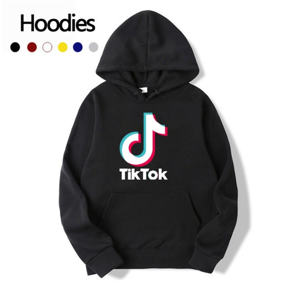 Fashion Tiktok Print Hoodie Long Sleeve Hooded Sweatshirt