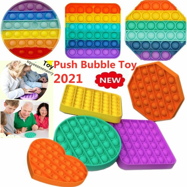 Push Pop Bubble Sensory Fidget Special Needs Kids Toy It Silent Autism Classroom 