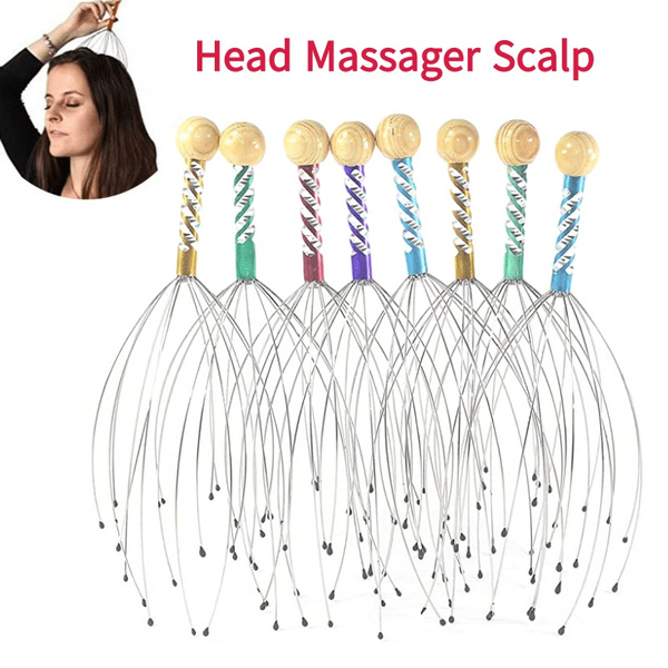 1pc Head Massager Neck Massage Octopus Scalp Stress Relax Spa Wish 7540