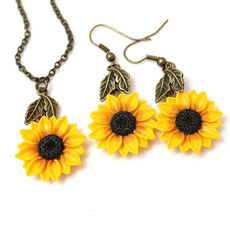 Flowers, friendshipnecklace, Jewelry, Sunflowers