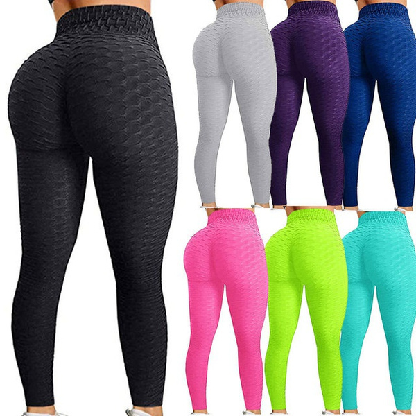 Famous TikTok Leggings, Yoga Pants for Women High Waist Tummy Control Booty  Bubble Hip Lifting Workout Running Tights