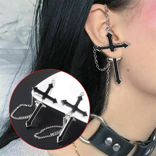 Buy Sullery Religious Jesus Christ Cross Silver Stainless Steel Hoop  Earrings For Men And Women at Amazon.in