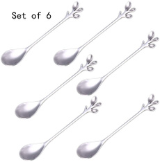 Steel, cartoonspoon, Coffee, leaf