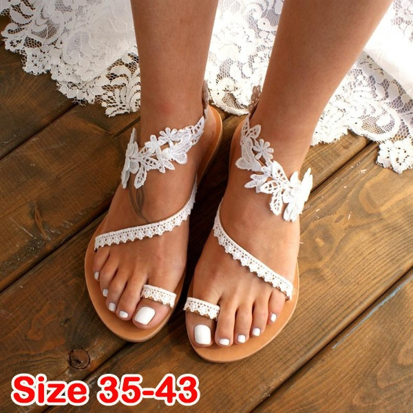 Flat hotsell sandals bridal